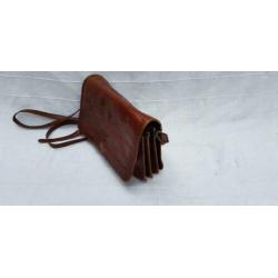 E636 BURKELY's LEATHERHOUSE bruine damestas zeer fraai