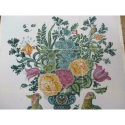 Tegeltableau 55 x 42 cm Friese witjes 13 x 13..