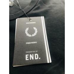 Fred Perry x Mastermind x END. Shirt Tee Zwart Maat L