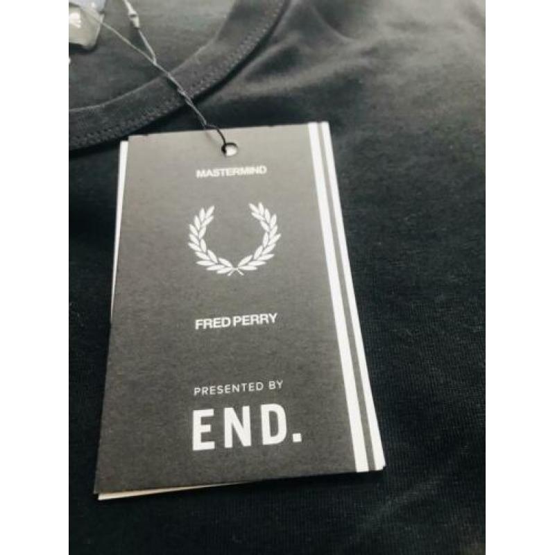 Fred Perry x Mastermind x END. Shirt Tee Zwart Maat L