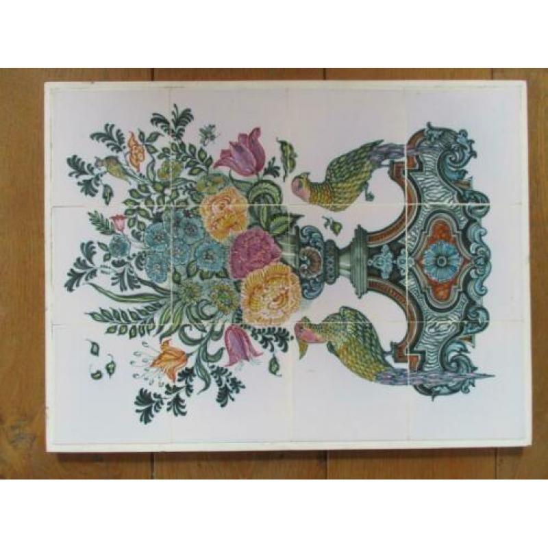 Tegeltableau 55 x 42 cm Friese witjes 13 x 13..