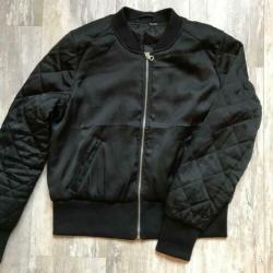 Zwart vest bomberjack | H en M | Maat S (36)