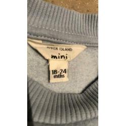 River Island mini 18/24 mnd 80 meisje trui blauw nette staat