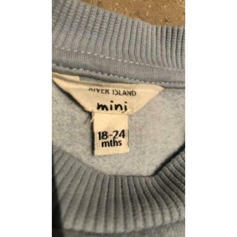 River Island mini 18/24 mnd 80 meisje trui blauw nette staat