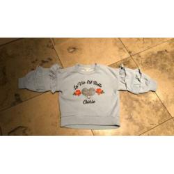 River Island mini 18/24 mnd 80 meisje trui blauw nette staat