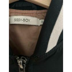 Sissy-Boy jasje maat 140 zwart/ beige met borduursel ZGAN