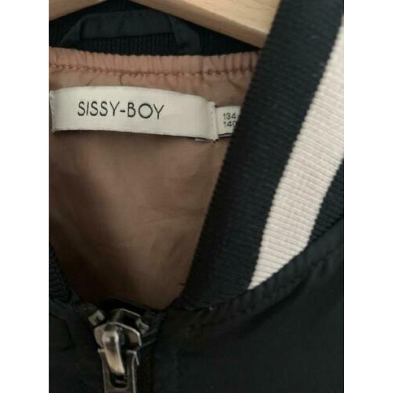 Sissy-Boy jasje maat 140 zwart/ beige met borduursel ZGAN