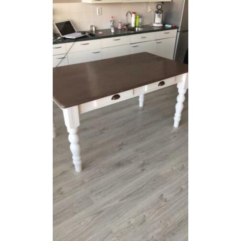 Eettafel landelijk 160x90 cm