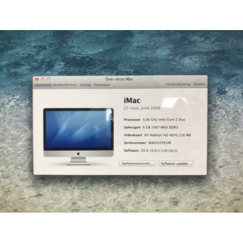 iMac 27” 3.06 Ghz met 6 GB werkgeheugen