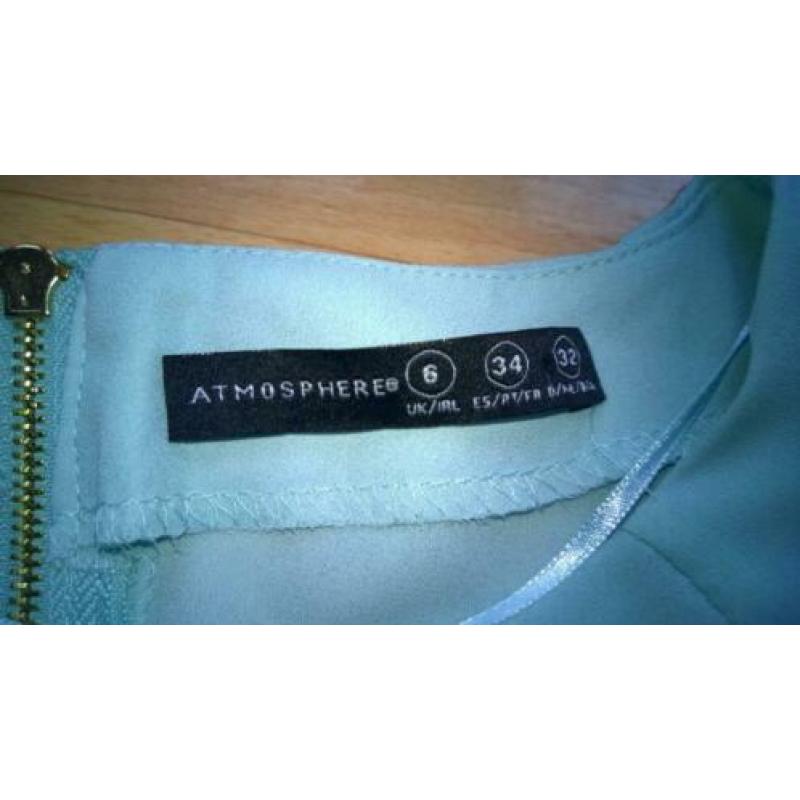 Mintgroen (pistache) top driekwart mouw maat XS (32)