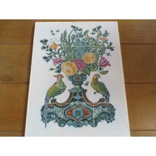 Tegeltableau 55 x 42 cm Friese witjes 13 x 13..