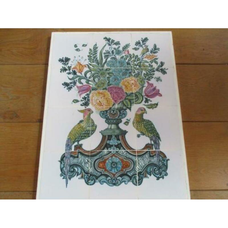 Tegeltableau 55 x 42 cm Friese witjes 13 x 13..