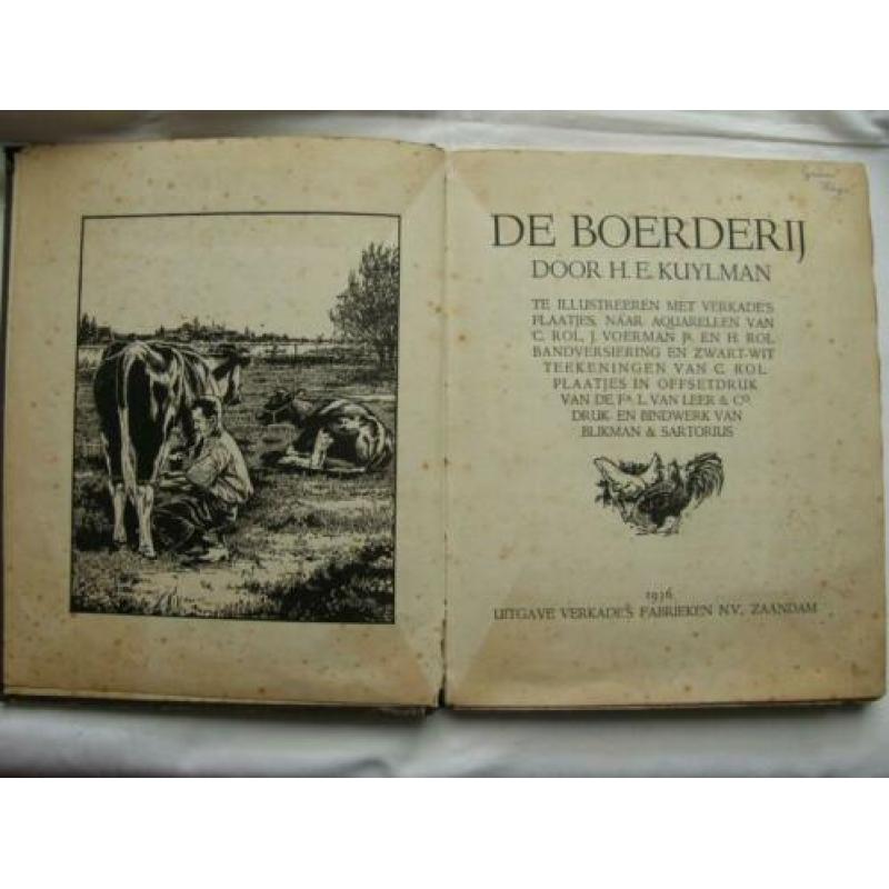 Verkade Plaatjesalbum de Boerdery door H. E. Kuylman