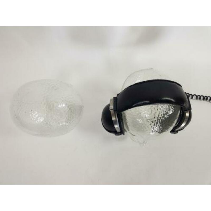 Vintage glazen hoofd / kop jaren 70 koptelefoon hoofd