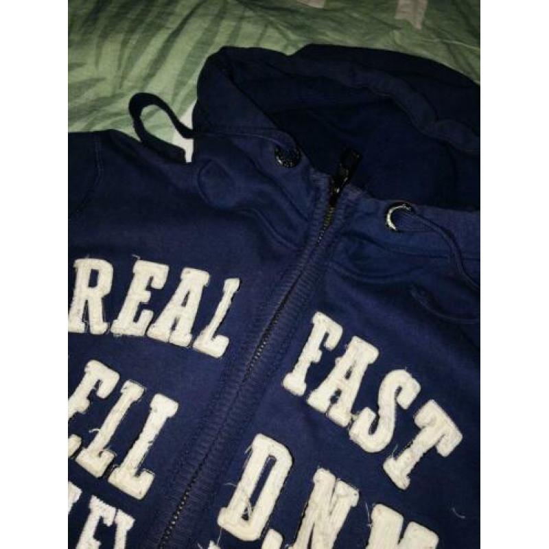 ZGAN Blauw/Paars Vest. Maat M MOOI