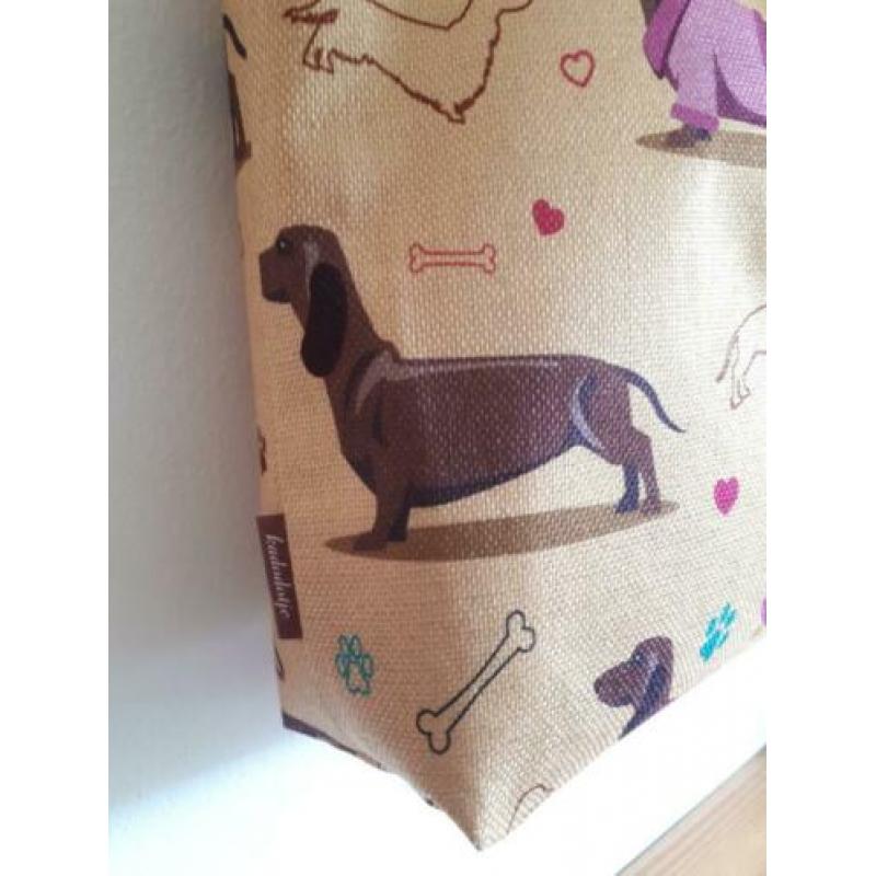 NIEUW: shoppers/tassen Teckel,Dachshund by Kadodotje