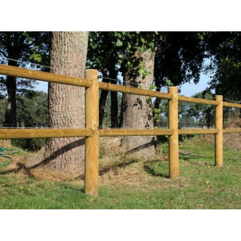 18. Houten omheining, paardenbak afrastering, hekwerk