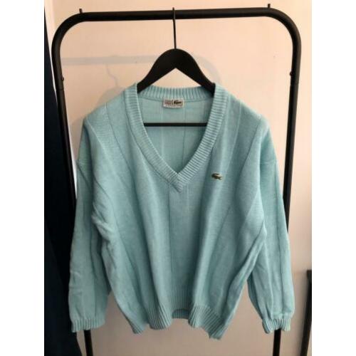 Lacoste Vintage Trui Turquoise Maat S/M