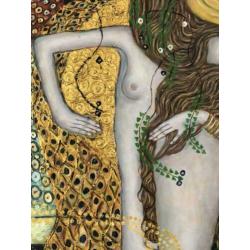 Lempicka Serpents schilderij 100x 50 handgeschilderd
