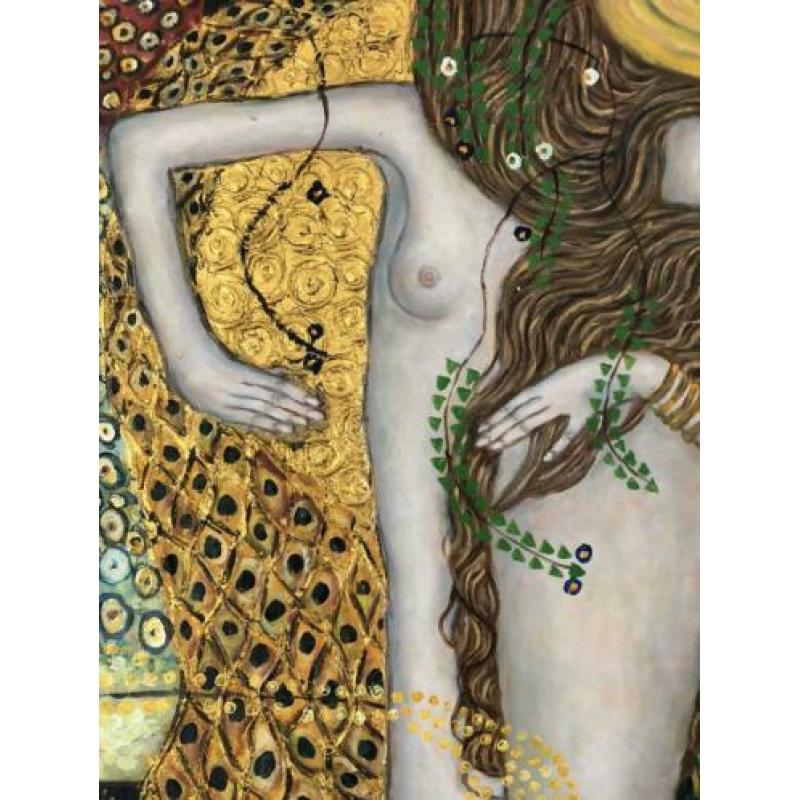 Lempicka Serpents schilderij 100x 50 handgeschilderd