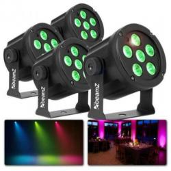 Beamz slimpar30 set - set van 4 stuks 6x 3w slimpar30 spot