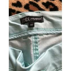Didi capri korte broek knie broek mint nieuw mt 46