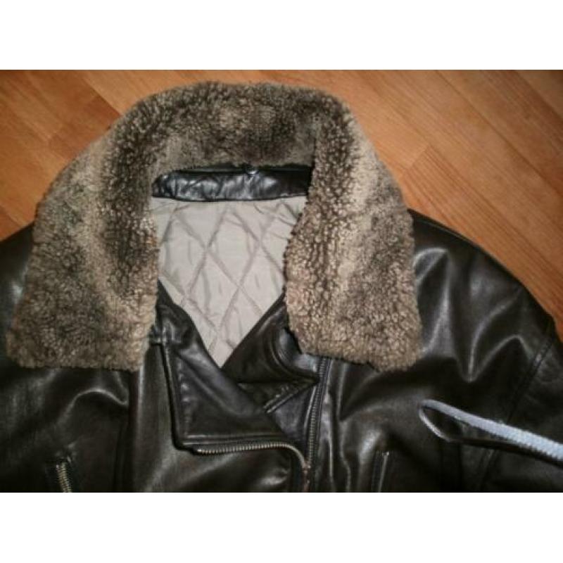 Claudia Strater leren jas, maat 40-42