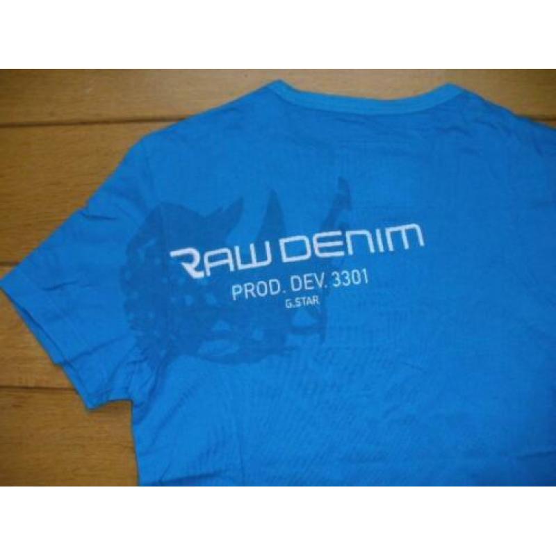 G-STAR t- shirt blauw maat S -zgan -