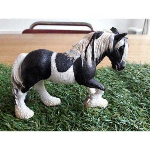 Schleich paarden grote partij, bruin-wit lopend paard