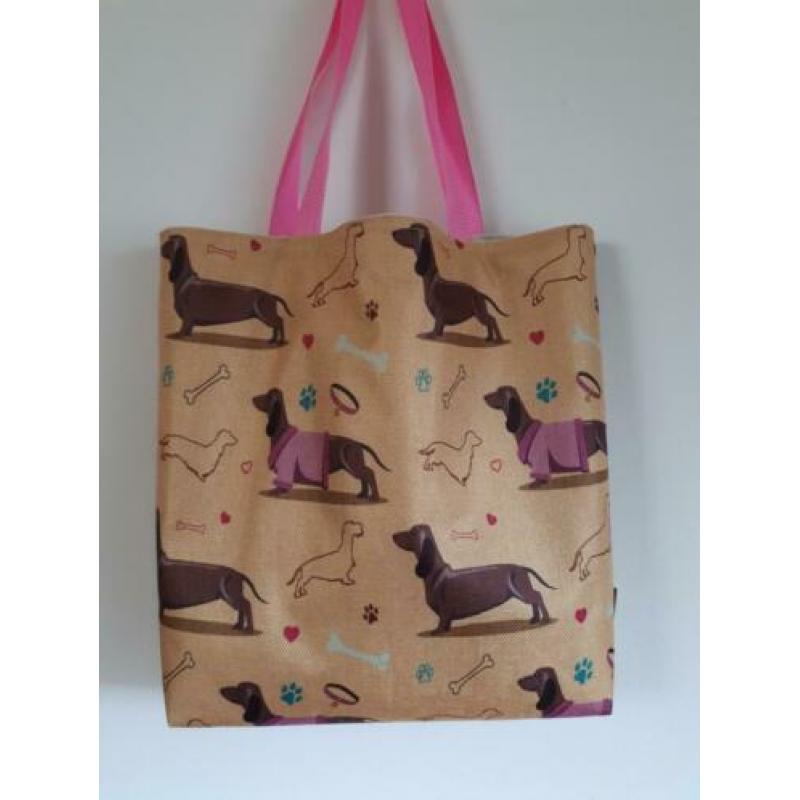 NIEUW: shoppers/tassen Teckel,Dachshund by Kadodotje