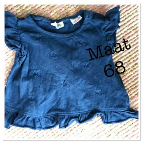 Zara t-shirt maat 68 baby ruffles, zgan