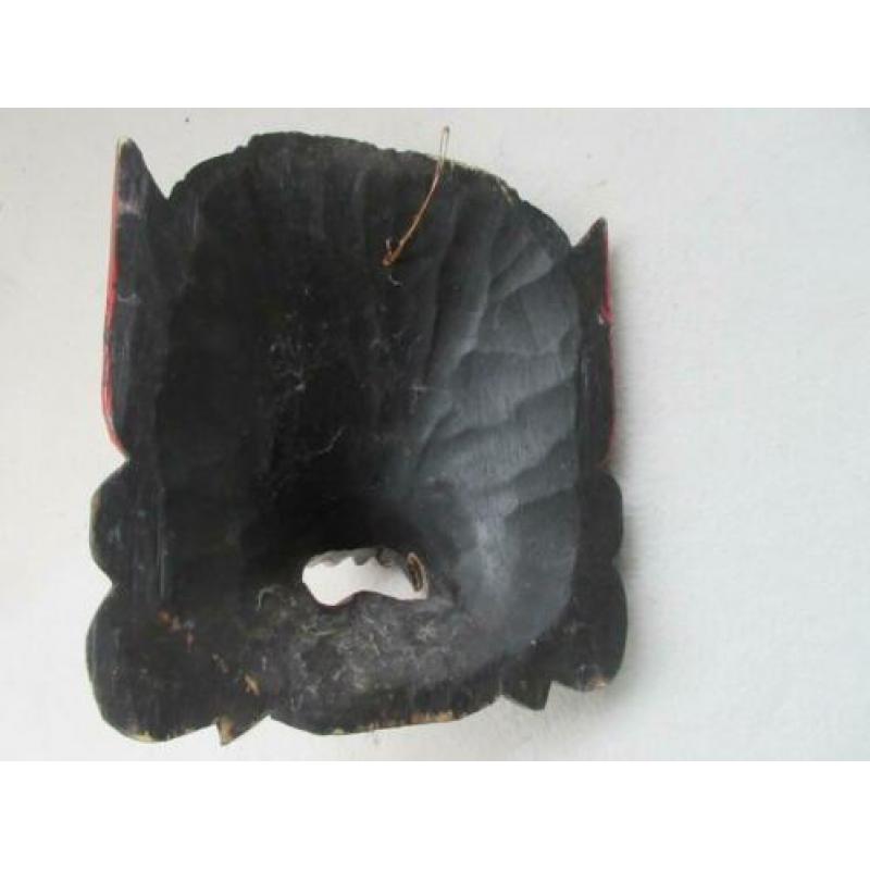 wandbord drakenmasker van hout