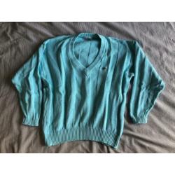 Lacoste Vintage Trui Turquoise Maat S/M