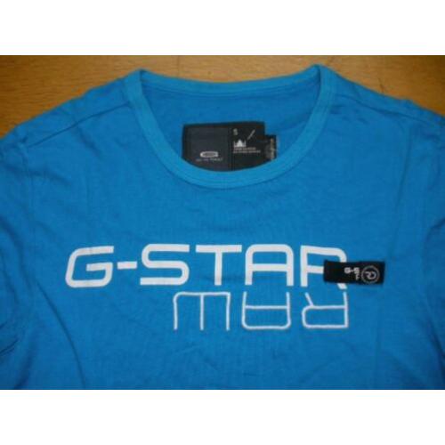 G-STAR t- shirt blauw maat S -zgan -