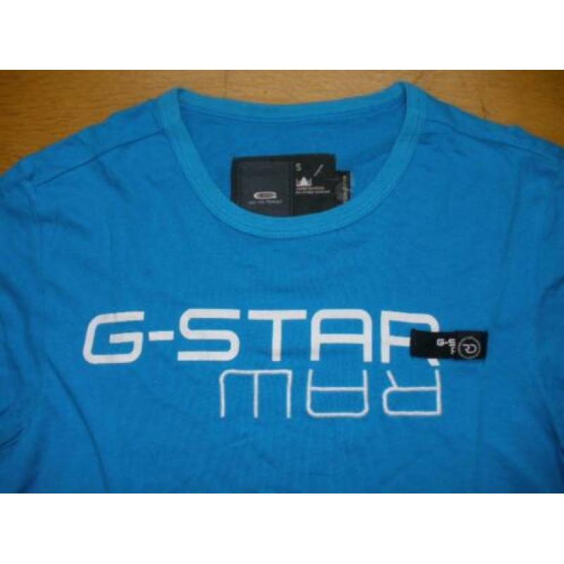 G-STAR t- shirt blauw maat S -zgan -
