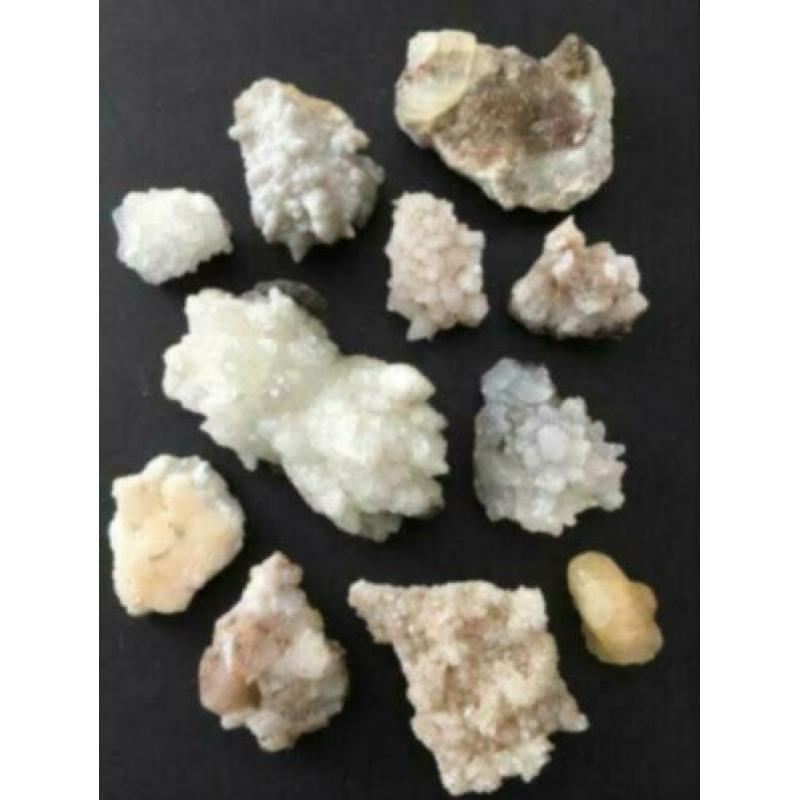 15 prachtige stukken calciet, allerlei, mooie verzameling