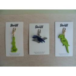 3 mooie originele Steiff vilten sleutelhangers