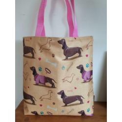 NIEUW: shoppers/tassen Teckel,Dachshund by Kadodotje