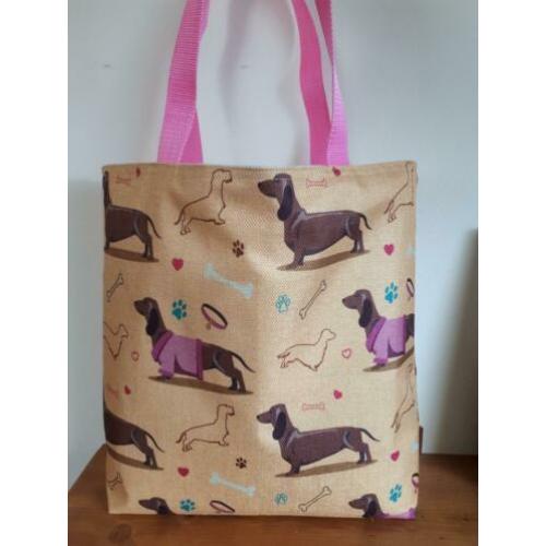 NIEUW: shoppers/tassen Teckel,Dachshund by Kadodotje