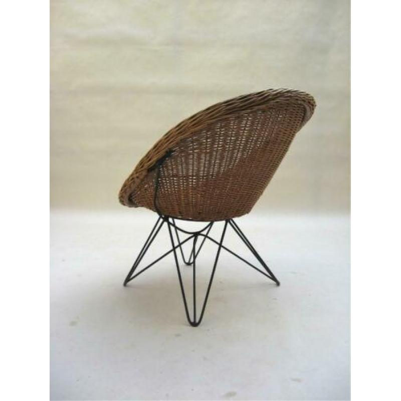 Fauteuil '60s ( riet ) Retro/Vintage/Design