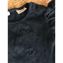 Zara t-shirt maat 68 baby ruffles, zgan