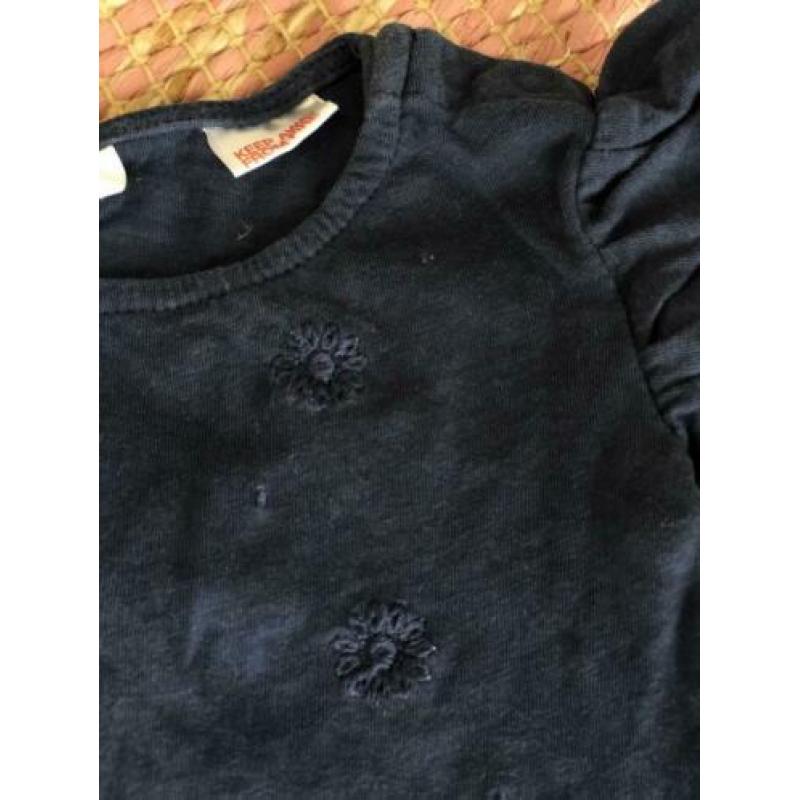 Zara t-shirt maat 68 baby ruffles, zgan