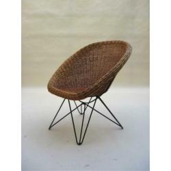 Fauteuil '60s ( riet ) Retro/Vintage/Design