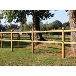 18. Houten omheining, paardenbak afrastering, hekwerk