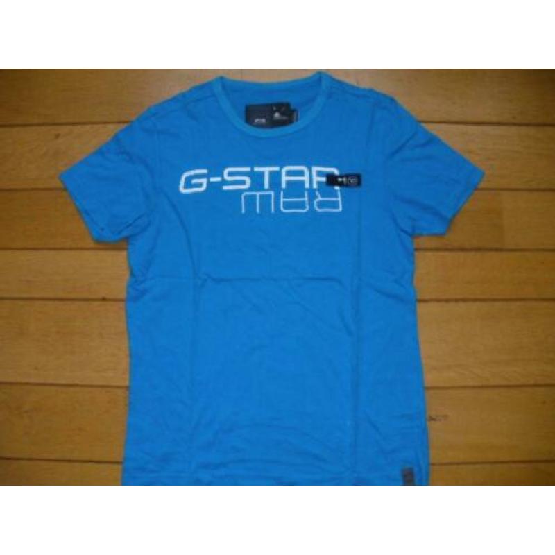 G-STAR t- shirt blauw maat S -zgan -