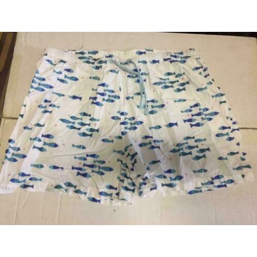 Vis print korte broek, maat: xl