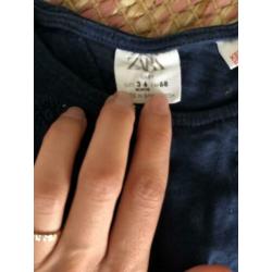 Zara t-shirt maat 68 baby ruffles, zgan