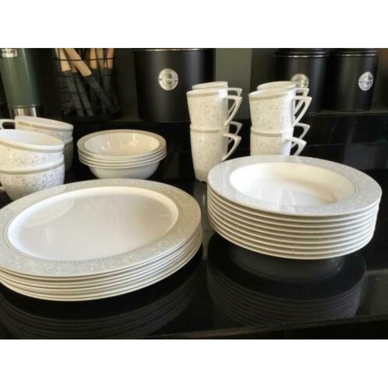 Mepal damast zeer complete melamine serviesset