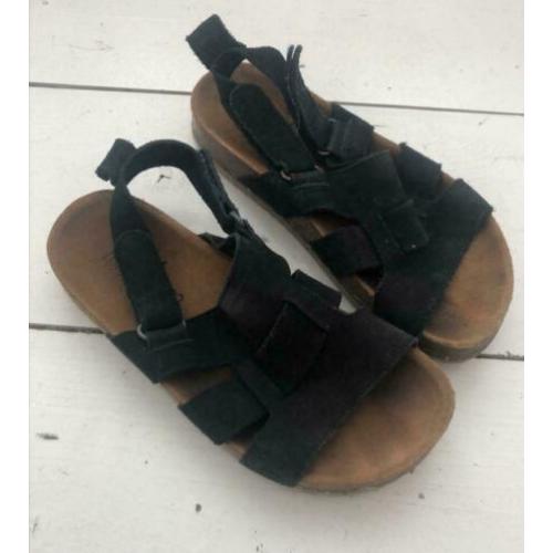 Zara jongens sandaal zwart leer, maat 33