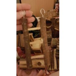 Houten speelgoed enzo voor gerbil muis hamster etc.